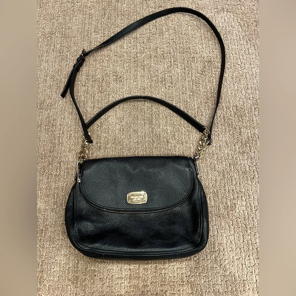 Michael Kors crossbody and shoulder purse black leather - Picture 3 of 8